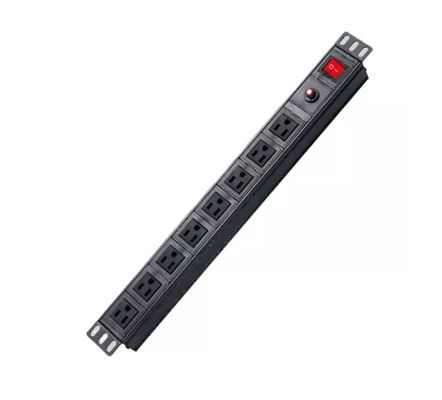 गुणवत्ता  Customized 8 Way PDU Rack Mount Socket With High Flame Retardancy Material फैक्टरी