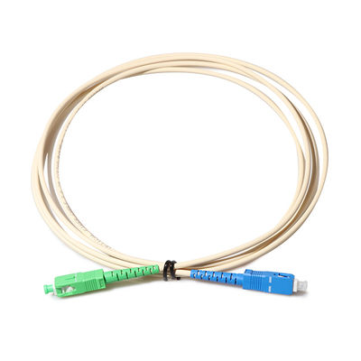FTTH सिस्टम के लिए SC APC फाइबर केबल पैच कॉर्ड 2mm सिंगल मोड सिम्पलेक्स