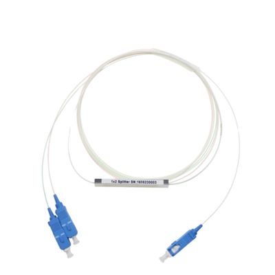 SC कनेक्टर के साथ FTTH फाइबर ऑप्टिक PLC स्प्लिटर 1x2 माइक्रो स्टील ट्यूब टाइप