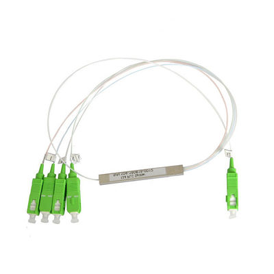 SC APC UPC कनेक्टर के साथ मिनी स्टील ट्यूब टाइप 1 * 4 PLC स्प्लिटर