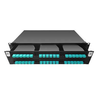 उच्च घनत्व फाइबर ऑप्टिकल पैच पैनल 19 इंच 1U MPO MTP-LC 24F 10G 40G