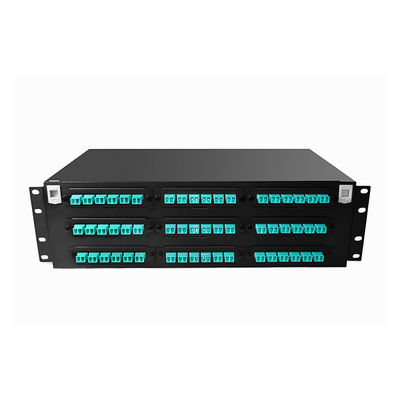 उच्च घनत्व फाइबर ऑप्टिकल पैच पैनल 19 इंच 1U MPO MTP-LC 24F 10G 40G