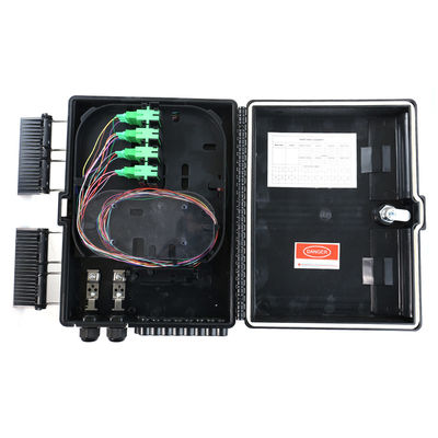 IP65 फाइबर ऑप्टिक टर्मिनल बॉक्स, FTTH ड्रॉप केबल बॉक्स ब्लैक कलर