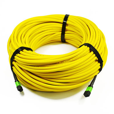 Qsfp के लिए 12 कोर 24 कोर फाइबर केबल पैच कॉर्ड, Mtp Mpo पैच केबल Om3 Om4