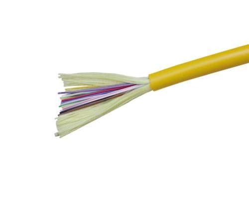 FTTH इंडोर 12 कोर फाइबर ऑप्टिक केबल OM3 / ऑप्टिकल फाइबर वितरण केबल