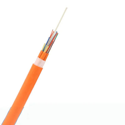 FTTH इंडोर 12 कोर फाइबर ऑप्टिक केबल OM3 / ऑप्टिकल फाइबर वितरण केबल