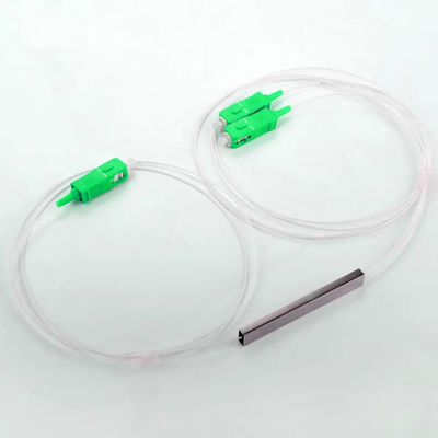 SC कनेक्टर के साथ FTTH फाइबर ऑप्टिक PLC स्प्लिटर 1x2 माइक्रो स्टील ट्यूब टाइप